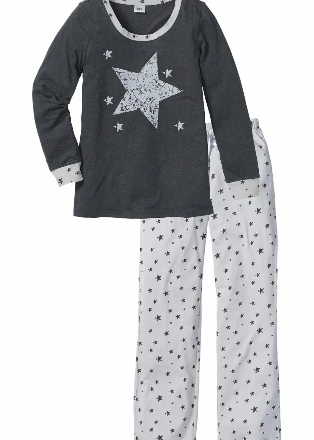 Damen bonprix Wäsche·Nachtwäsche|Nachhaltigere Materialien|Pyjama mit Bio-Baumwolle
