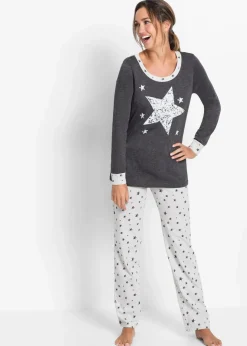 Damen bonprix Wäsche·Nachtwäsche|Nachhaltigere Materialien|Pyjama mit Bio-Baumwolle