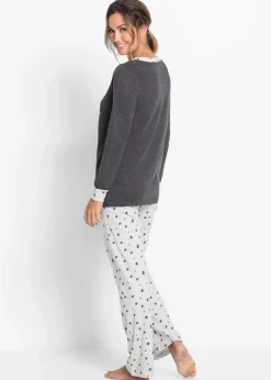 Damen bonprix Wäsche·Nachtwäsche|Nachhaltigere Materialien|Pyjama mit Bio-Baumwolle