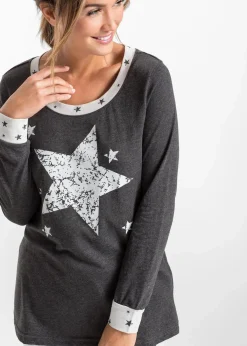 Damen bonprix Wäsche·Nachtwäsche|Nachhaltigere Materialien|Pyjama mit Bio-Baumwolle