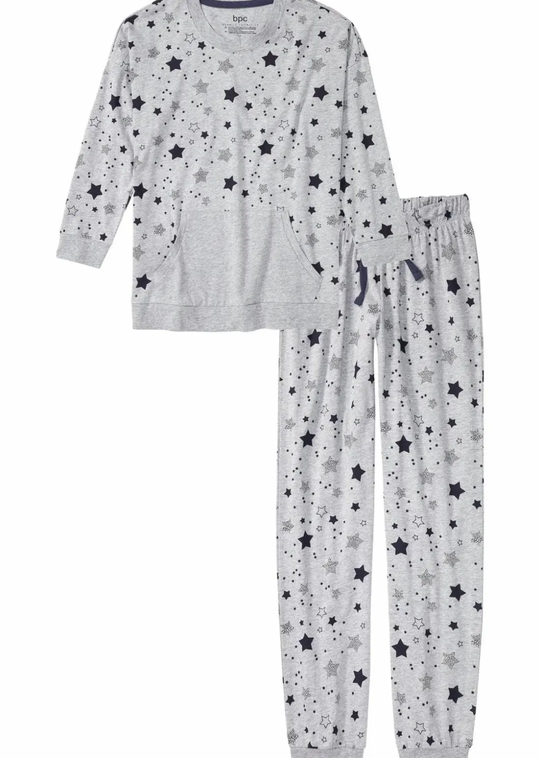 Damen bonprix Wäsche·Nachtwäsche|Nachhaltigere Materialien|Pyjama mit Bio-Baumwolle