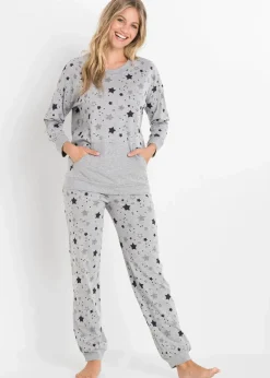 Damen bonprix Wäsche·Nachtwäsche|Nachhaltigere Materialien|Pyjama mit Bio-Baumwolle