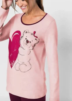 Damen bonprix Nachhaltigere Materialien|Nachtwäsche|Pyjama mit Bio-Baumwolle