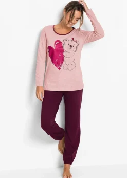 Damen bonprix Nachhaltigere Materialien|Nachtwäsche|Pyjama mit Bio-Baumwolle