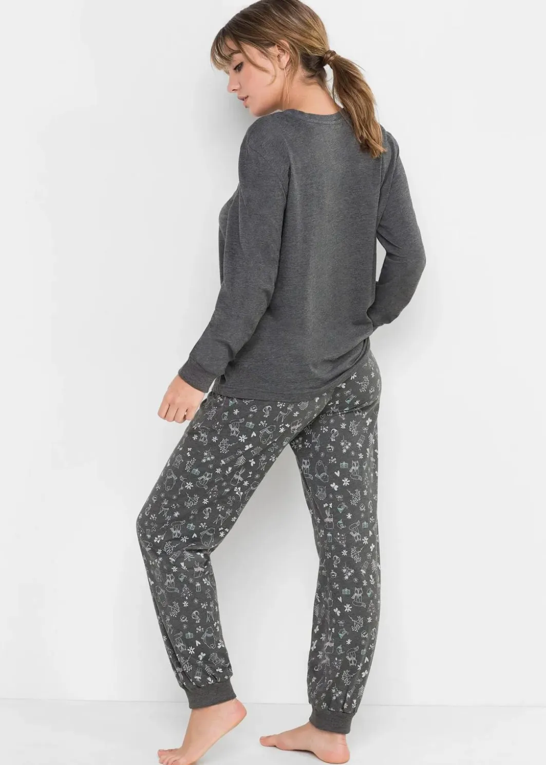 Damen bonprix Wäsche·Nachtwäsche|Nachhaltigere Materialien|Pyjama mit Bio-Baumwolle