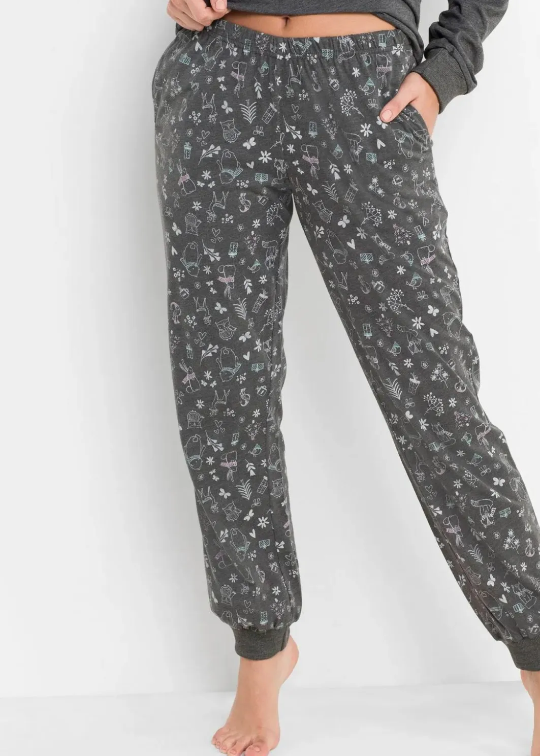 Damen bonprix Wäsche·Nachtwäsche|Nachhaltigere Materialien|Pyjama mit Bio-Baumwolle