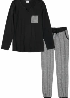 Hot Pyjama mit Flanellhose Damen Wäsche·Nachtwäsche|Nachtwäsche