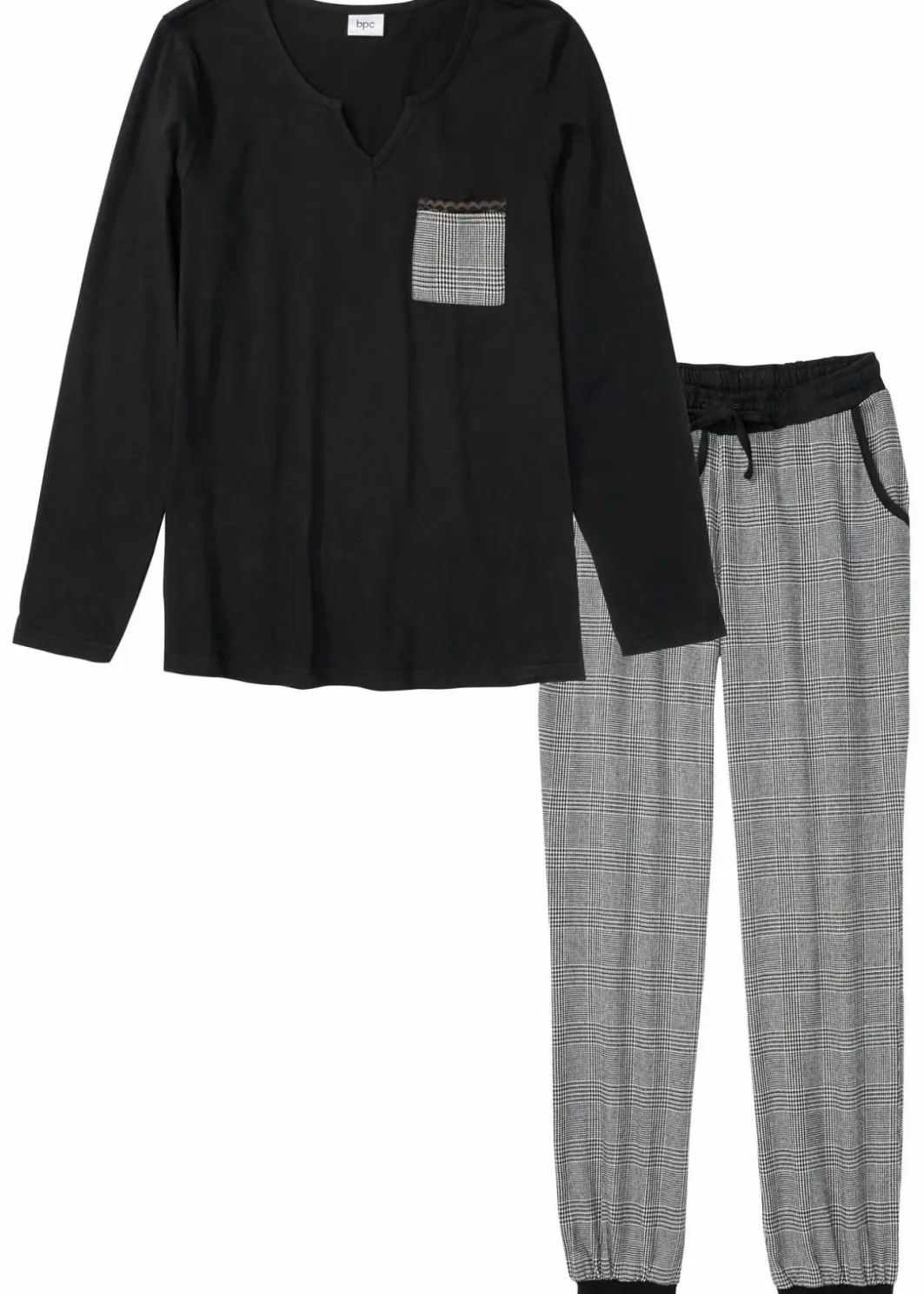 Hot Pyjama mit Flanellhose Damen Wäsche·Nachtwäsche|Nachtwäsche