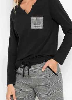 Hot Pyjama mit Flanellhose Damen Wäsche·Nachtwäsche|Nachtwäsche