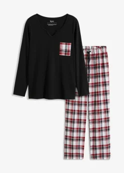 Clearance Pyjama mit Flanellhose Damen Wäsche·Nachtwäsche|Nachtwäsche