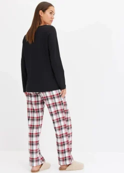 Clearance Pyjama mit Flanellhose Damen Wäsche·Nachtwäsche|Nachtwäsche
