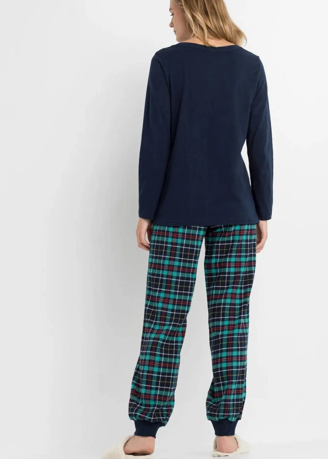 Pyjama mit Flanellhose Damen Wäsche·Nachtwäsche|Nachtwäsche