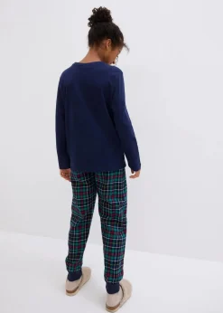Clearance Pyjama mit Flanellhose und Bio-Baumwolle (2-tlg. Set) Kinder Jungen·Nachtwäsche|Mädchen·Nachtwäsche