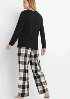 Best Pyjama mit Flanellhose und Geschenktasche Damen Wäsche·Nachtwäsche|Nachtwäsche