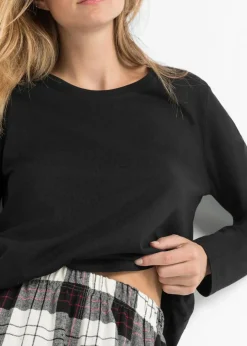 Best Pyjama mit Flanellhose und Geschenktasche Damen Wäsche·Nachtwäsche|Nachtwäsche