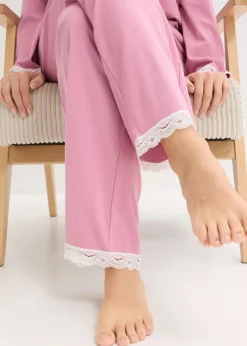 New Pyjama mit Knopfleiste Damen Wäsche·Nachtwäsche|Nachtwäsche