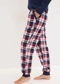 Best Pyjama mit Rippshirt und Knopfleiste Damen Wäsche·Nachtwäsche|Nachtwäsche
