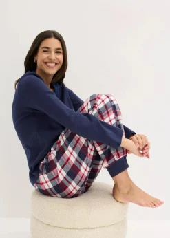 Best Pyjama mit Rippshirt und Knopfleiste Damen Wäsche·Nachtwäsche|Nachtwäsche