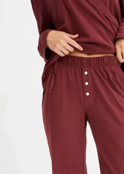 Outlet Pyjama mit Schalkragen Damen Wäsche·Nachtwäsche|Nachtwäsche