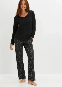 Damen bonprix Wäsche·Nachtwäsche|Nachtwäsche|Pyjama mit schimmerndem Druck