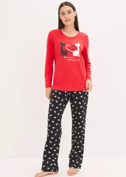 Damen bonprix Wäsche·Nachtwäsche|Nachhaltigere Materialien|Pyjama mit Schlafmaske