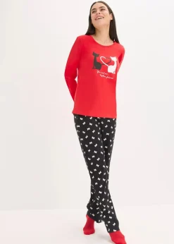 Damen bonprix Wäsche·Nachtwäsche|Nachhaltigere Materialien|Pyjama mit Schlafmaske