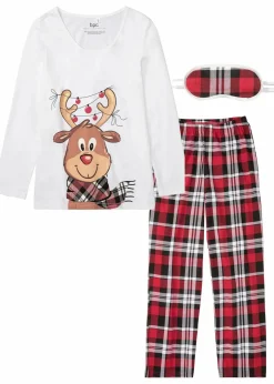 Damen bonprix Wäsche·Nachtwäsche|Nachhaltigere Materialien|Pyjama mit Schlafmaske