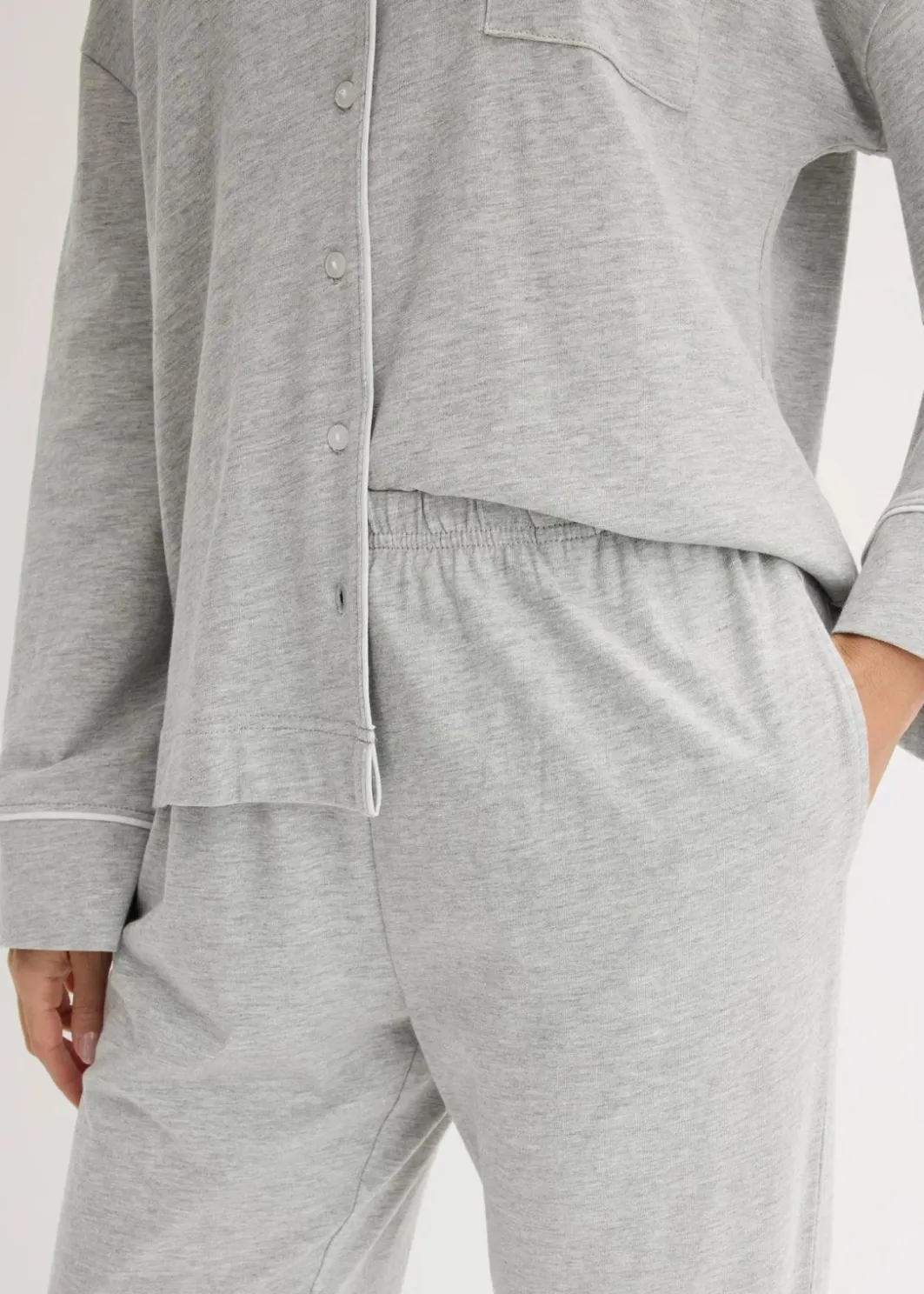 Pyjama mit Viskose und Knopfleiste Damen Wäsche·Nachtwäsche|Nachtwäsche
