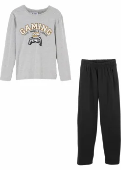 Kinder bonprix Jungen·Nachtwäsche|Pyjama mit weicher Baumwolle (2-tlg. Set)