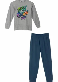Kinder bonprix Jungen·Nachtwäsche|Pyjama mit weicher Bio-Baumwolle (2-tlg. Set)