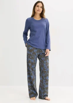 Sale Pyjama (3-tlg.Set) aus reiner Baumwolle Damen Wäsche·Nachtwäsche|Nachtwäsche