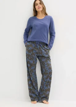Sale Pyjama (3-tlg.Set) aus reiner Baumwolle Damen Wäsche·Nachtwäsche|Nachtwäsche