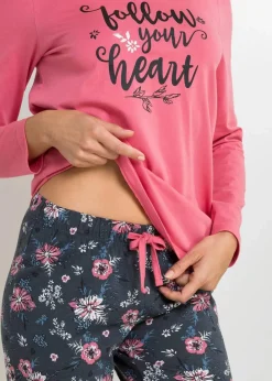 Damen bonprix Wäsche·Nachtwäsche|Nachhaltigere Materialien|Pyjama aus reiner Bio-Baumwolle