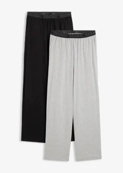 New Pyjamahose aus reiner Baumwolle (2er Pack) Herren Pyjamas|Große Größen