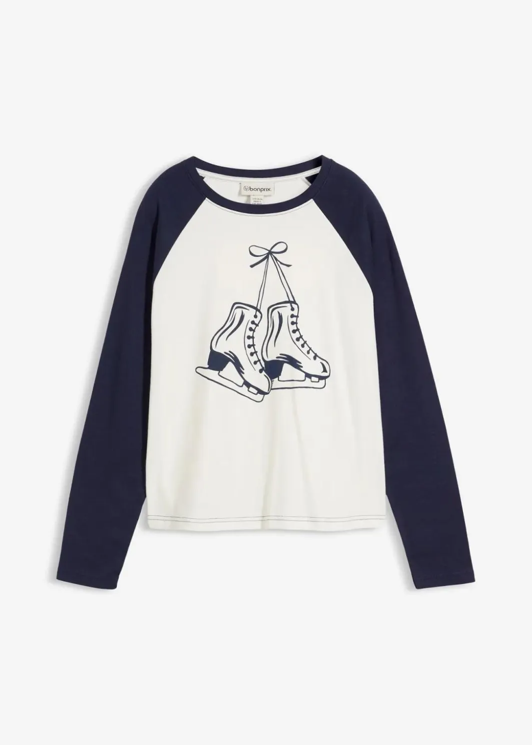 Damen bonprix Shirts & Tops|Nachhaltigere Materialien|Raglanshirt aus reiner Bio-Baumwolle
