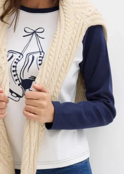 Damen bonprix Shirts & Tops|Nachhaltigere Materialien|Raglanshirt aus reiner Bio-Baumwolle