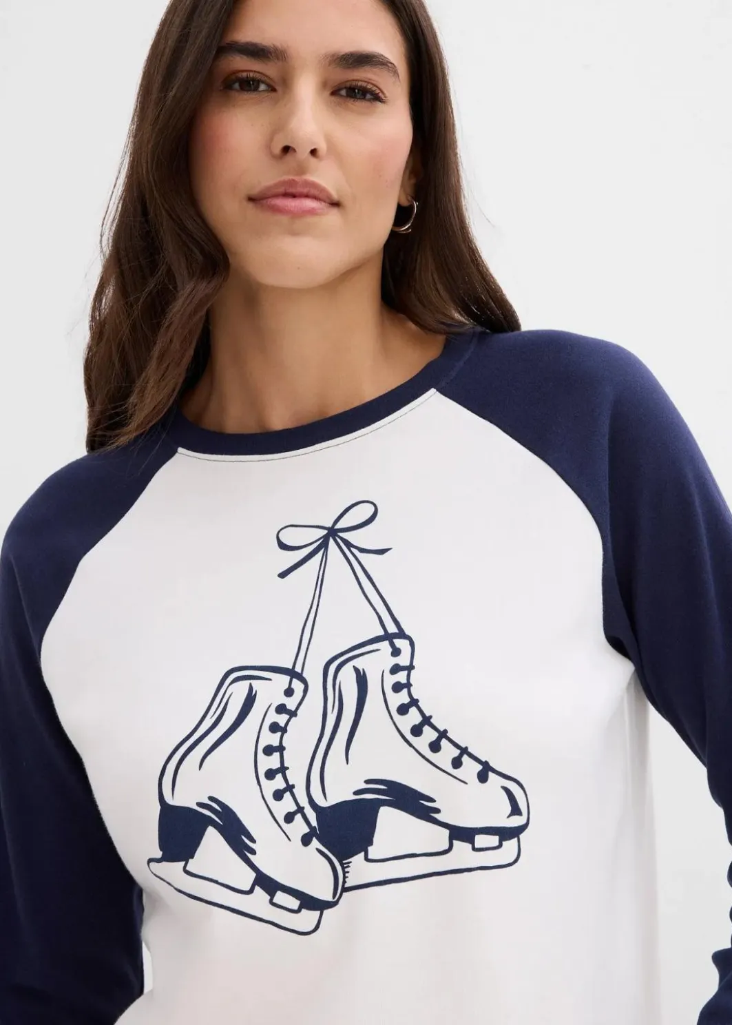 Damen bonprix Shirts & Tops|Nachhaltigere Materialien|Raglanshirt aus reiner Bio-Baumwolle