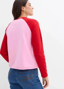 Damen bonprix Nachhaltigere Materialien|Shirts & Tops|Raglanshirt aus reiner Bio-Baumwolle