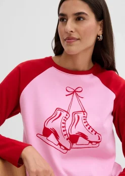 Damen bonprix Nachhaltigere Materialien|Shirts & Tops|Raglanshirt aus reiner Bio-Baumwolle