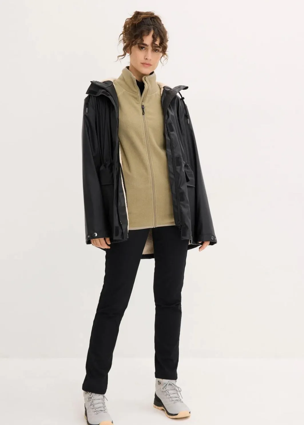 Hot Regenjacke mit Teddyfutter Damen Bekleidung·Hosen|Jacken & Mäntel