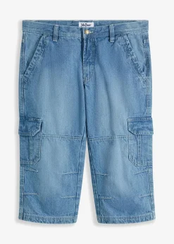 Best Regular Fit 3/4 Stretch-Cargojeans, Straight Herren Große Größen|Jeans