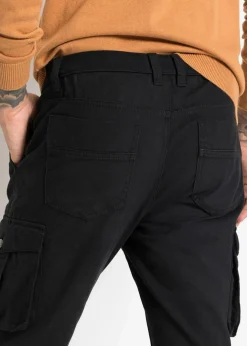 Outlet Regular Fit Cargohose aus reiner Baumwolle, Straight Herren Große Größen|Basics