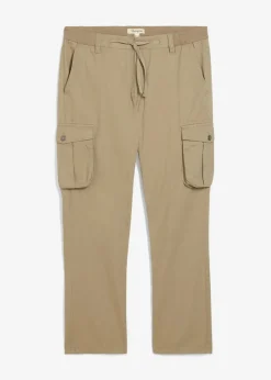 Herren bonprix Hosen|Basics|Regular Fit Cargohose aus reiner Baumwolle, Straight