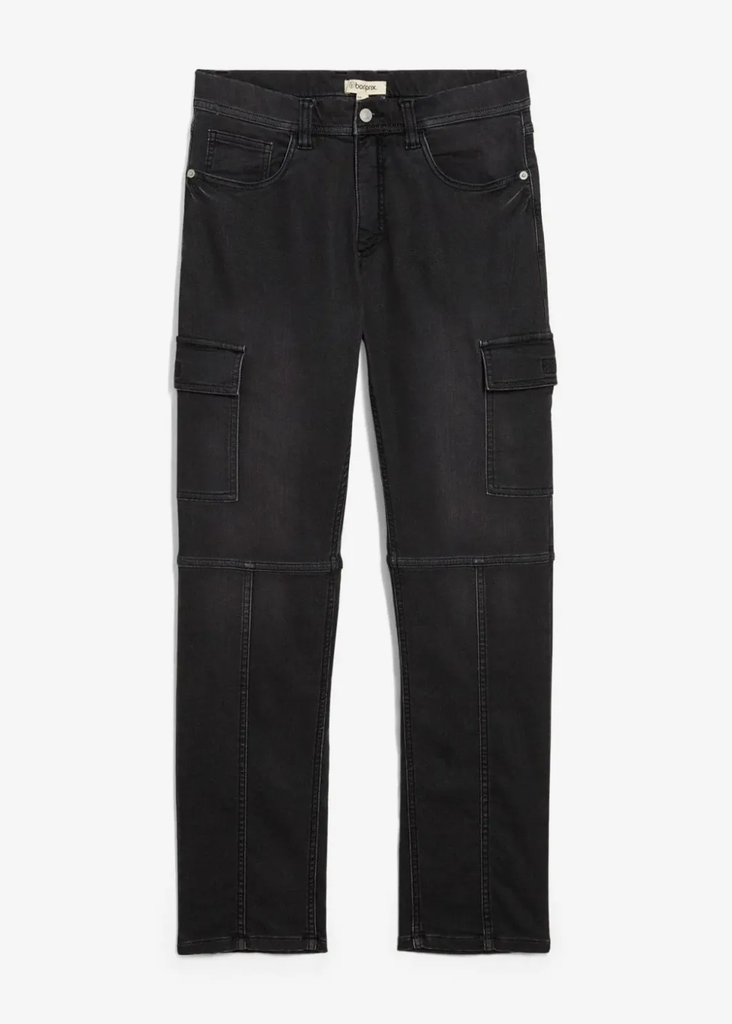 Herren bonprix Große Größen|Sweat|Regular Fit Cargo-Jeans-Jogger mit Komfortbund, Straight