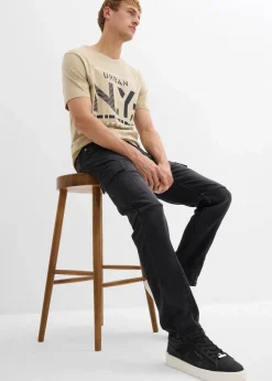 Herren bonprix Große Größen|Sweat|Regular Fit Cargo-Jeans-Jogger mit Komfortbund, Straight