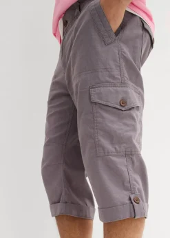 Herren bonprix Hosen|Shorts|Regular Fit Cargo-Long-Bermuda aus luftigem Leinen-Mix