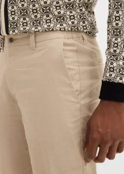 Herren bonprix Hosen|Shorts|Regular Fit Chino-Bermuda aus luftigem Leinen-Mix