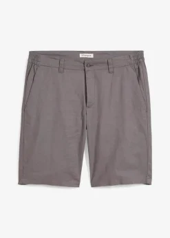 Outlet Regular Fit Chino-Bermuda aus luftigem Leinen-Mix Herren Große Größen|Shorts