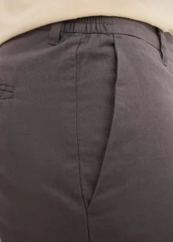 Outlet Regular Fit Chino-Bermuda aus luftigem Leinen-Mix Herren Große Größen|Shorts
