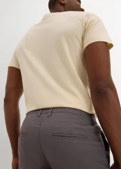 Outlet Regular Fit Chino-Bermuda aus luftigem Leinen-Mix Herren Große Größen|Shorts
